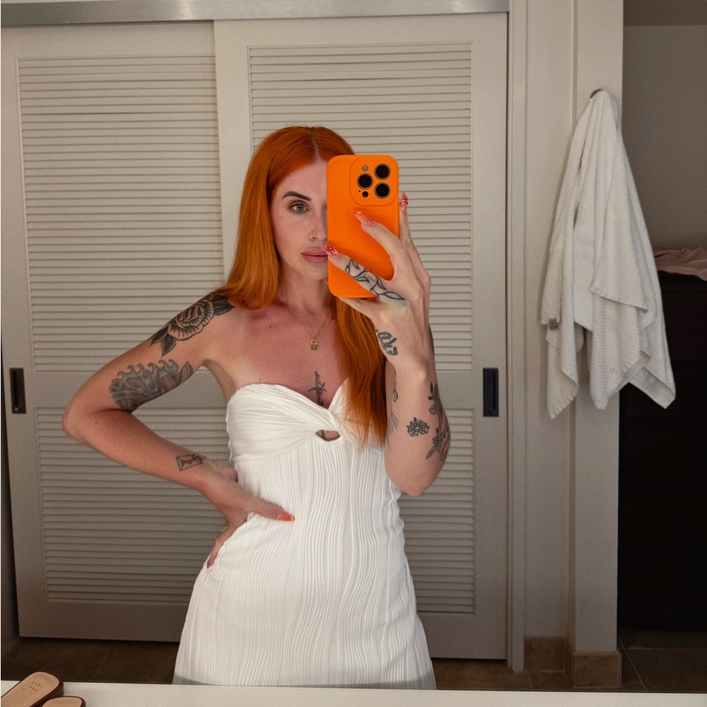 White Strapless Dress